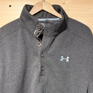 Under Armour Charcoal / Brown Button-Up Pullover